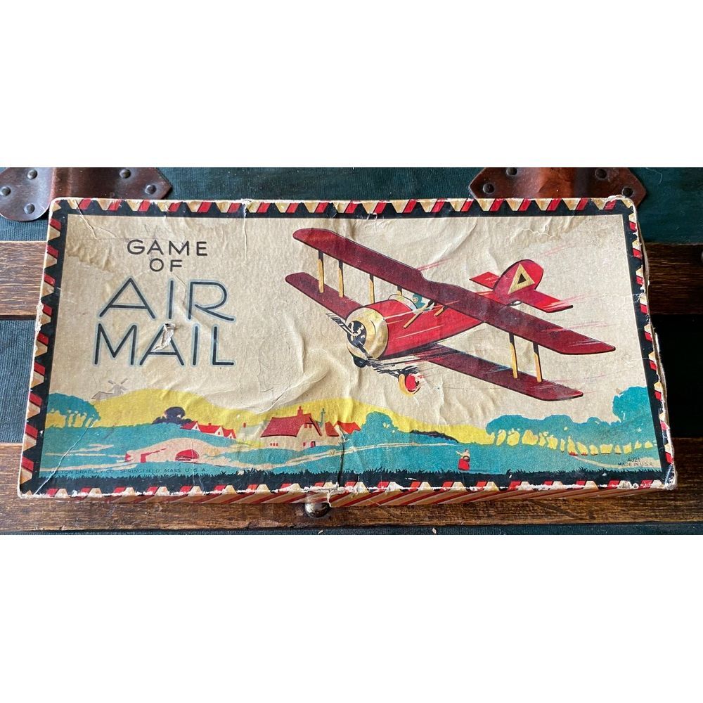 Antique Milton Bradley Game‎ of Air Mail #4021